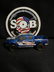 Hot Wheels 2015 Ford F-150 4x4 Blue Diecast Truck USED NM Cond - Picture 1 of 8