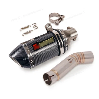 For Honda CBR500R CB500X CB500F 2013-2015 Exhaust Mid Pipe Slip On Muffler Tips - Image 1 of 4