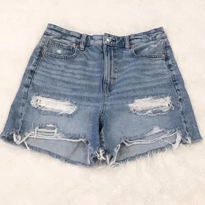 American Eagle 4 Baggy Mom Denim Shorts High Rise Women’s Distressed 2022 - Picture 1 of 9