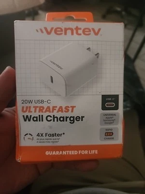 Cargador de pared ultrarrápido Ventev 20W USB-C carga rápida - blanco Foto 1 de 2