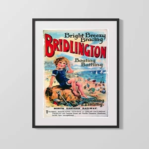 Classic Travel Poster - Bridlington - Child with Seashell - Picture 1 of 6