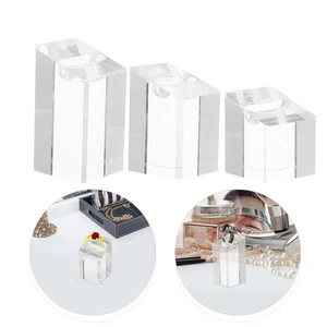  Espositore ad anelli 3 pezzi - espositore ad anelli in acrilico trasparente con slot singolo - - Foto 1 di 12