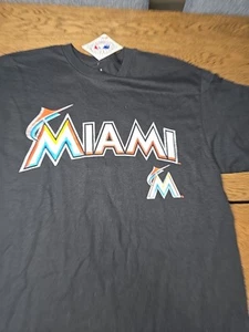 Miami Marlins Dad #1 Herren neu mit Etikett schwarz TShirt Majestic Gr. L Large neu Vatertag - Bild 1 von 9