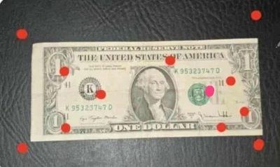 10 ~PRINT ERRORS 🔥 1977A $1 Misalignment, Overprint, MisCUT ~Super Rare 💰 👀  - Image 1 of 4