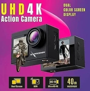 EXPROTREK UHD 4K ACTION CAMERA DUAL COLOUR SCREEN DISPLAY  - Picture 1 of 1