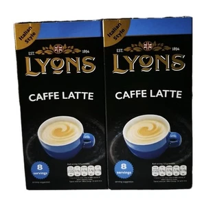 Neu verpackt Lyons Premium Caffè Latte Instantkaffee 2 Packungen (16 Beutel) - Bild 1 von 1