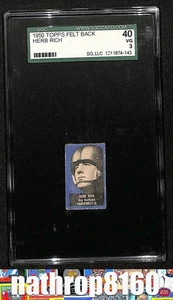 1950 Topps Football Felt Back Herb Rich RC Rookie Vanderbilt SGC 3 Sehr guter Zustand 12241 - Bild 1 von 4