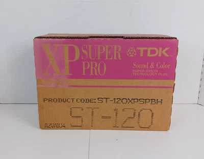 Cinta estéreo de alta fidelidad/video en blanco TDK XP Super Pro ST-120 VHS caja sellada de 10 cintas Foto 1 de 2