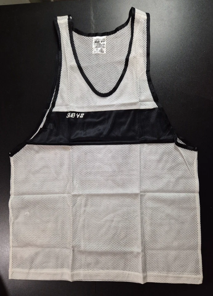 Vintage SUB 4 size M running gym track and field vest white mesh black trim - Image 1 of 4