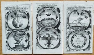 3 Kupferstiche Typotius Emblemata Original Emblem (B) - 1666 - Bild 1 von 3