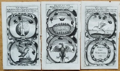 3 Kupferstiche Typotius Emblemata Original Emblem (B) - 1666 - Bild 1 von 3