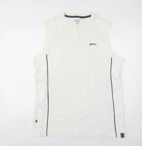 Slazenger Men's White Tank Top XL Gym Training - Picture 1 of 12