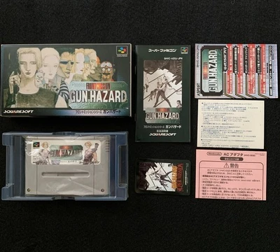 Gun Hazard W/box Instruction Super Famicom SFC Cartridge Tested CIB Japanese  - Image 1 of 4