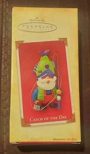 Neu im Karton Punze Andenken 2004 Weihnachtsmann Fang des Tages Ornament  - Bild 1 von 6