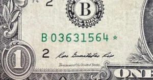 2013 $1 Dollar B Series* 03631564*STAR NOTE DUPLICATED ERRORS MADE IN FW - Picture 1 of 7