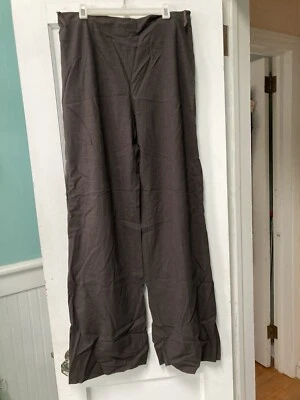 Pantalones de caviar de pierna ancha Rena Lange usados en excelente estado talla 10 de EE. UU. Foto 1 de 2