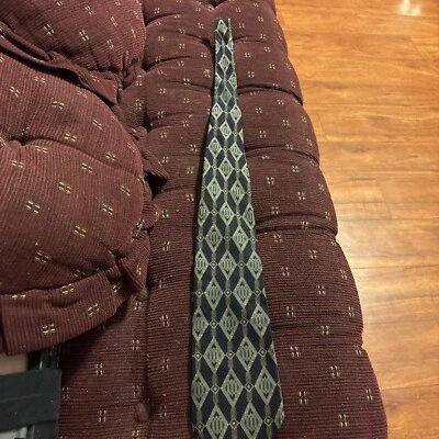 Henry Grethel 100% Italian Silk Tie Green & Black - Image 1 of 3