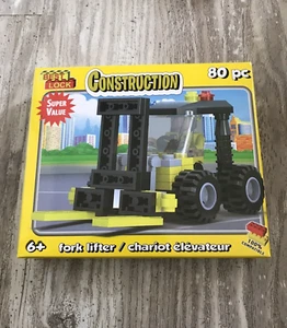 BEST LOCK TOY 80 PC SET BRAND NEW CITY CONSTRUCTION FORK LIFTER MODELING BLOCKS - Picture 1 of 8