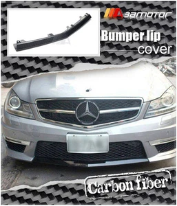 Carbon Fibre Front Splitter Lip Cover fits 2012-15 Mercedes C204 / W204 C63 AMG - Picture 1 of 4