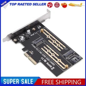 M.2 NVME to PCIE Adapter M+B Key SSD to PCI-E 3.0 X4 SATA Expansion Card - Photo 1/4