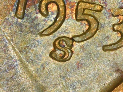 1953-S Wheat Penny Re-punched Mint Mark (RPM) - Image 1 of 4