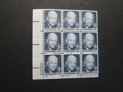 Scott 1393 1970 6c Dark Blue Gray PLT Blk of 8, FREE SHIPPING ON COMBINED ORDERS - Image 1 of 2