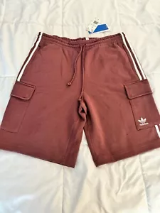 adidas 3 Stripe Cargo Fleece Sweat Shorts Men’s Size Large - Picture 1 of 6