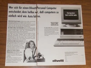 Rare Advertising OLIVETTI M24 Personal Computer - Easy as Driving a Car 1985 - Picture 1 of 1