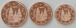 1+2+5 Cent Kursmünzen Spanien 2023 unz - Picture 1 of 1