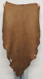 SADDLE DEERSKIN Leather Hide for Native Craft Buckskin Clothing Fringe Bag Pelt - Picture 1 of 2