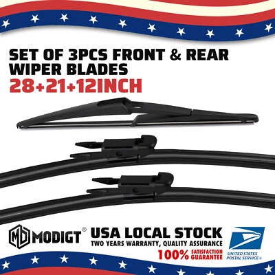 28"+21"+12"Wiper Blade Set for 2007-2011 Mercedes-Benz ML63 AMG GL450 Replace US - Image 1 of 4