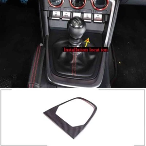 Matte Black Carbon Fiber Gear Shift Panel Cover For Toyota 86/ Subaru BRZ 2022+ - Picture 1 of 6