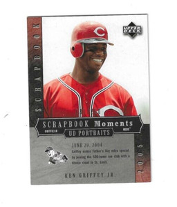 2005 Upper Deck Portraits KEN GRIFFEY JR Scrabbook Moments SM-KG - REDS /150