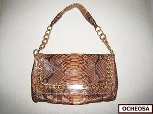 Neu ohne Etikett Michael Kors Python ID Baguette-Tasche mit Kettenriemen! Wunderschön & Exotisch!! - Bild 1 von 9
