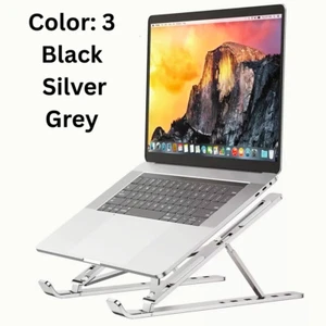 3-Color Adjustable Laptop Stand | Foldable Portable Aluminum Holder for Notebook - Picture 1 of 8