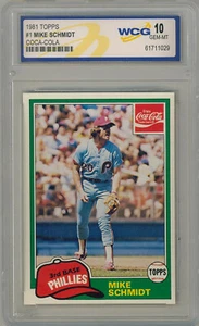 1981 Coca-Cola Coke Mike Schmidt #1 Promo Variation WCG 10 - Picture 1 of 2