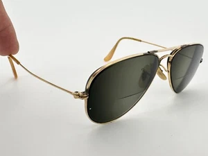 Vintage B&L RAY BAN 1/20 10K GF Sunglasses FRAMES Gold Aviator Kids J298 - Picture 1 of 10