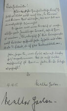 Writer Walter Harlan (1867-1931): Signed Letter 1915 An Ff Heitmüller