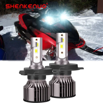 For Ski-Doo Freeride 800R E-TEC 2012-2017 2X H4 SNOWMOBILE LED Headlight Bulbs - Image 1 of 4