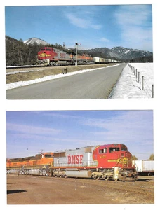 Burlington Northern Sante Fe #811 & #8272 Locomotive Train Postcards Unused - Picture 1 of 2