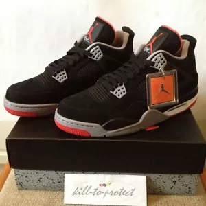 NIKE JORDAN 4 CRIADO EE. UU. 7 8 9 10 11 12 13 Negro Rojo CEMENTO 308497-089 2012 Recibo - Imagen 1 de 7