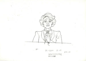 Mummie vive! Produzione originale disegnata a mano NEWSCASTER Concept Art / DiC 1997 - Foto 1 di 4