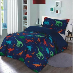 Dinosaur Twin Duvet & Sham Set, Boston Linen Co. Kid's Bedding - Picture 1 of 3
