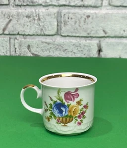 Vintage Mitterteich Bayern Deutschland kleine violette Teetasse mit goldenem Borte - Bild 1 von 9