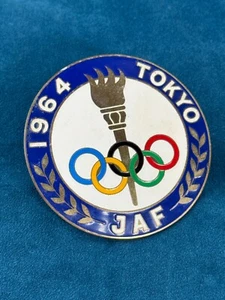 Badge Grille Enamelled Enamel Jo Sets Olympics Tokyo 1964 Jaf Japanese Cars - Picture 1 of 4