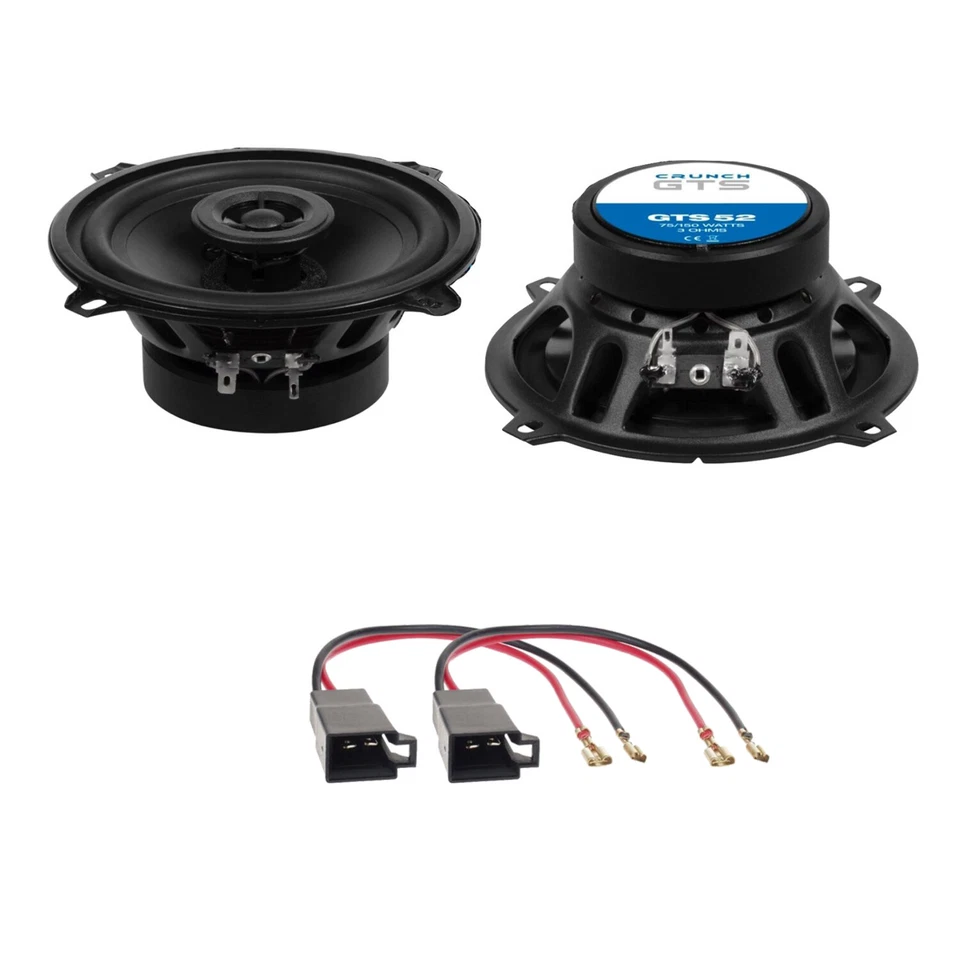 Crunch GTS52 Lautsprecher 13 cm Koaxial 3 Ohm Einbauset für Twingo Türen vorne - Bild 1 von 1