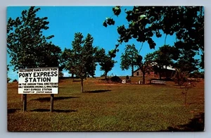 Postcard Vtg Pony Express Station Near Hanover Kansas - Picture 1 of 2