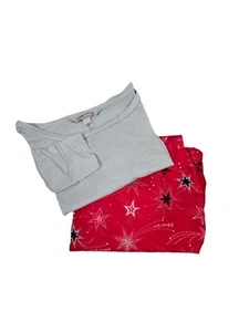 Pigiama Victoria's Secret manica lunga set pantaloni di flanella taglia large donna W14 - Foto 1 di 11