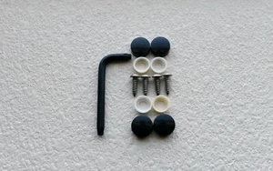 Security Theft Deterrent Screws BMW FRONT License Plate Frame (4 pcs) with CAPS - Picture 1 of 5