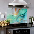 Glass Splashback Kitchen Tile Owen Panel Backsplash ANY SIZE Liquid Marble 0434